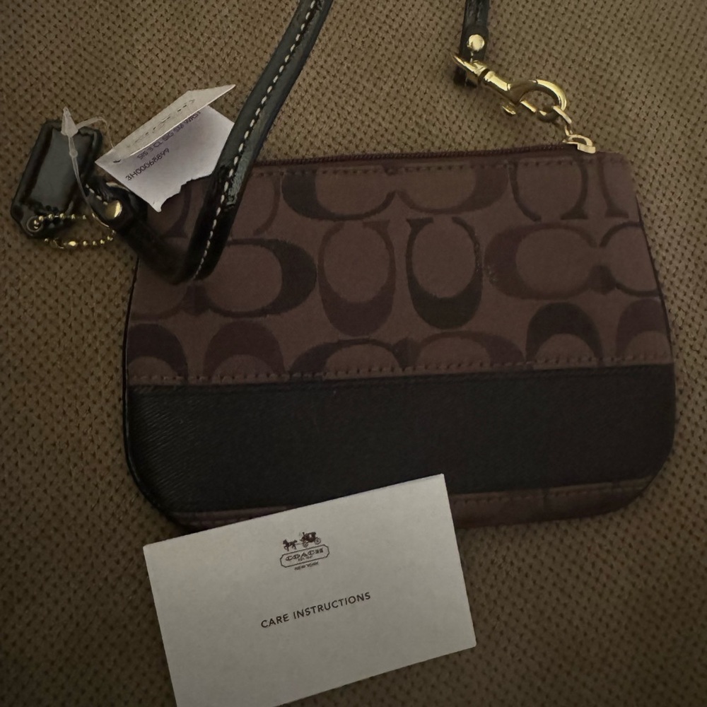 Brown Coach Wristlet